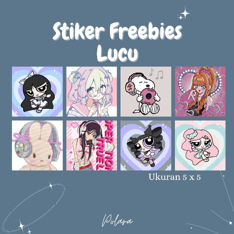 Stiker Freebies Lucu 3cm