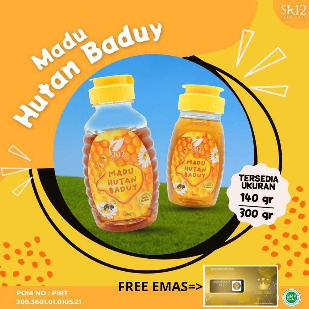 

(BONUS MINI GOLD 0,1 GRAM) SR12 Madu Hutan Baduy - Madu Asli Penambah Daya Tahan Imun Tubuh