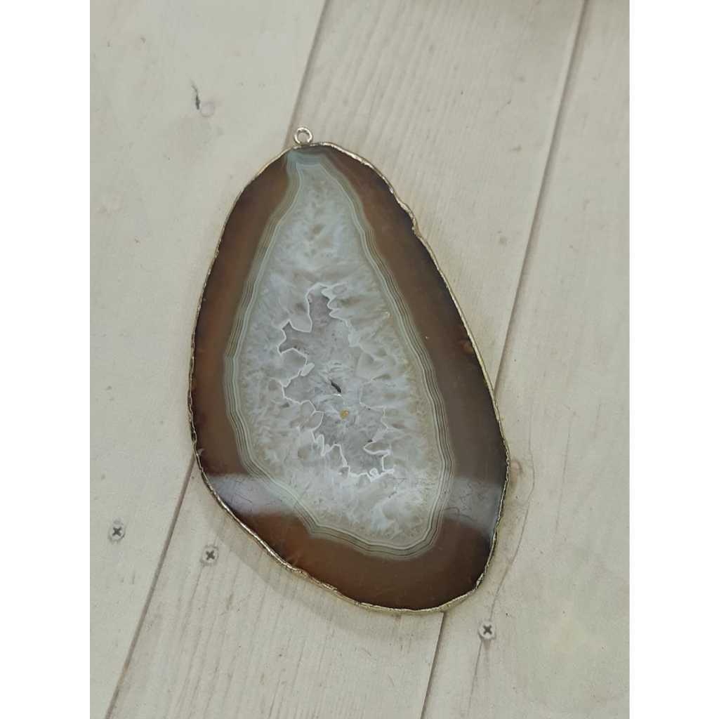 Brown Grey Agate Slice