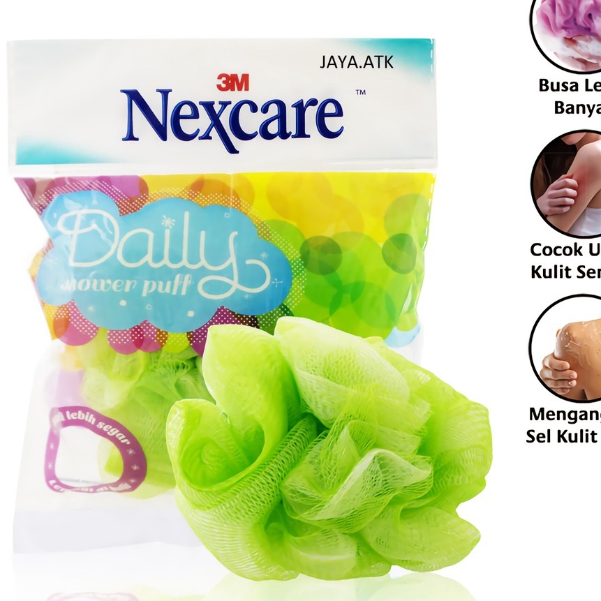 Cepat SPONS MANDI SHOWER PUFF NEXCARE 3M DAILY