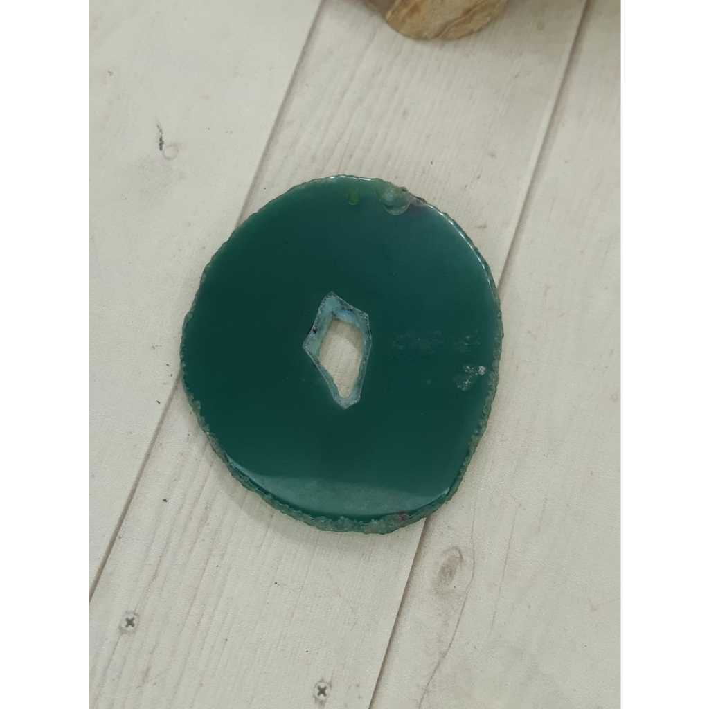 Dark Green Agate Slice