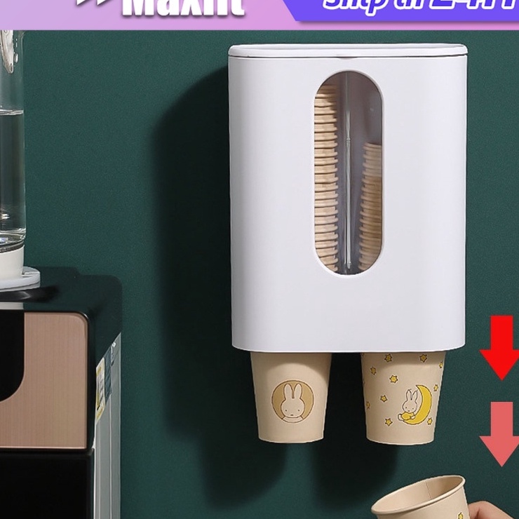 KI3 Paper Cup Dispenser Plastik Holder Dispenser Gelas Plastik Paper Cup Anti Dust Tempat Gelas Plas