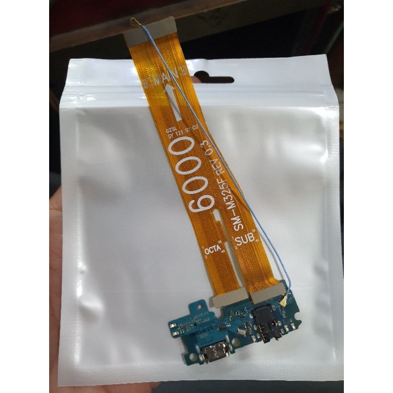 konektor cas board cas dan fleksibel SAMSUNG M32 M22 ori copotan