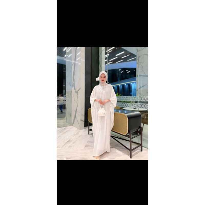 BajuGamisAbayaTurkyeMewahWarnaPutih