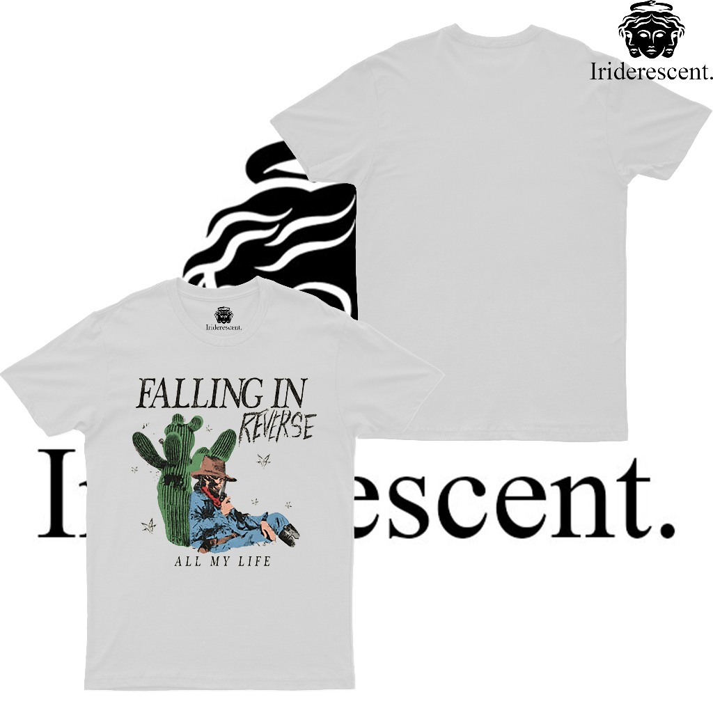 Kaos Falling In Reverse Cactus Tee White