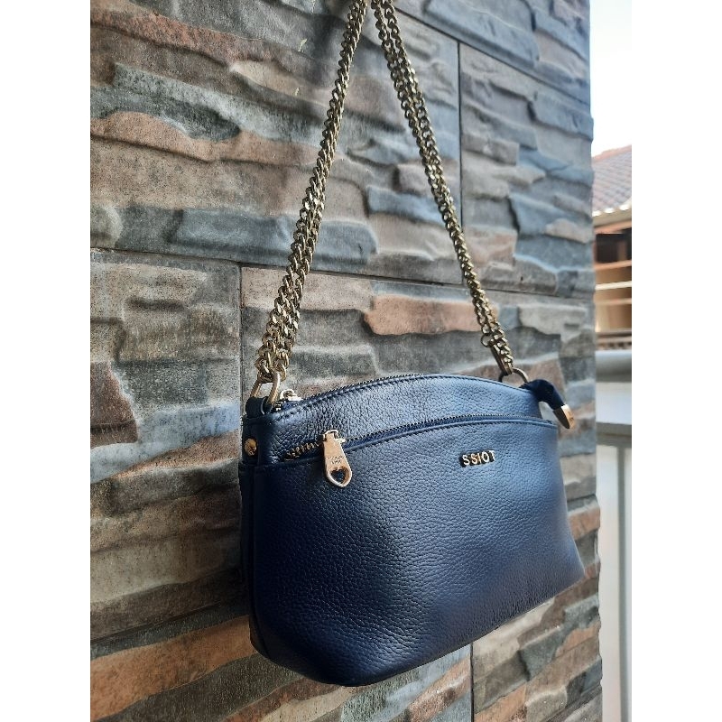 Slingbag Navy Rantai SSAMZIE SSIOT - TAS PRELOVED BRANDED ORIGINAL