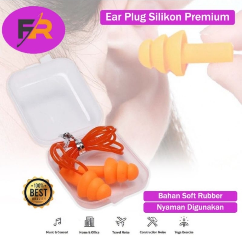 Penutup Telinga Anti Bising Earplug Penyumbat Kuping Peredam Suara