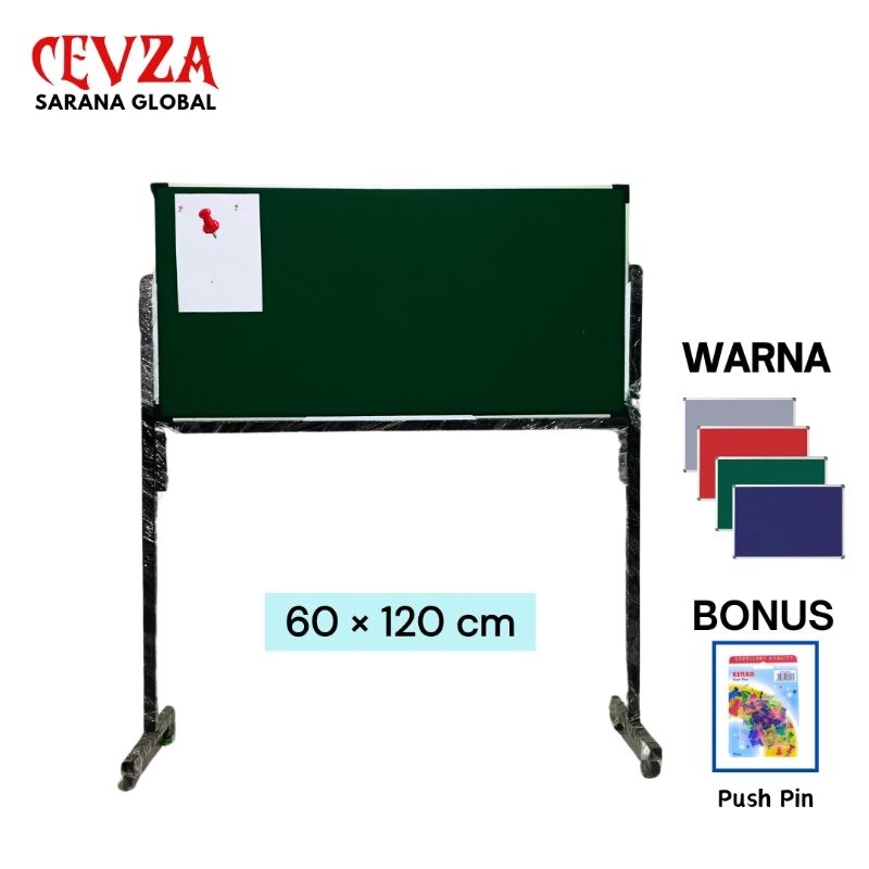 

Papan pengumuman / Softboard / Mading Karpet Standing 60 × 120 cm