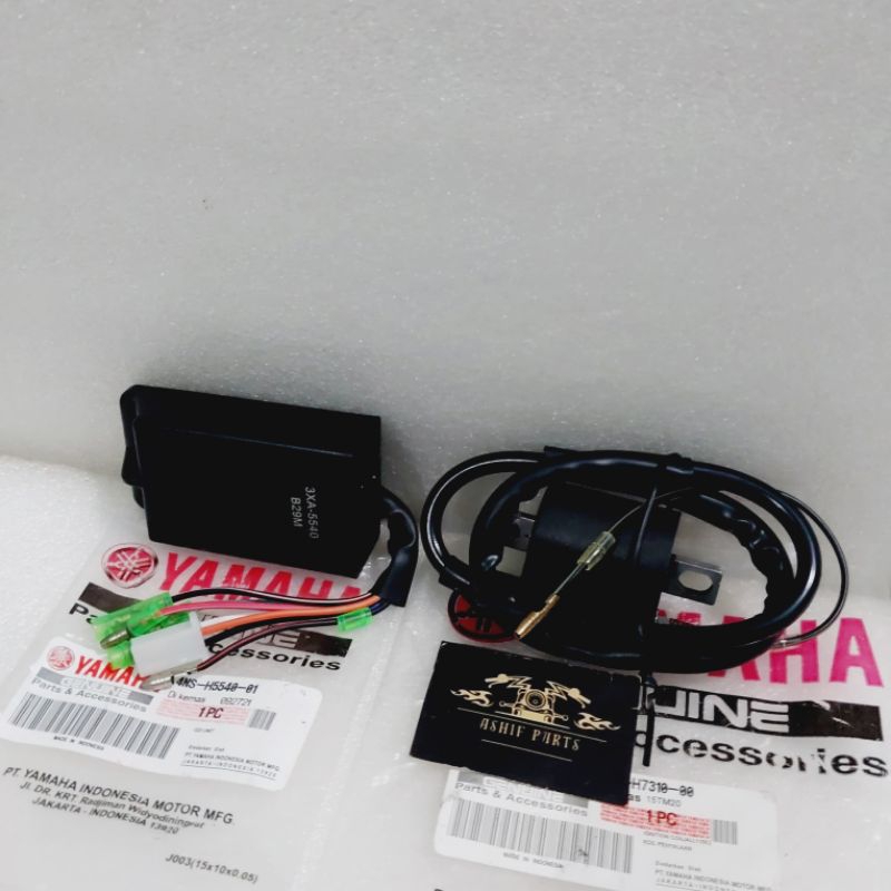 Paket 2 Item Cdi Unit Assy Fizr Force 1 Crypton PNP Vega R lama 4NS +  Koil Coil Kuil Kumparan Penga