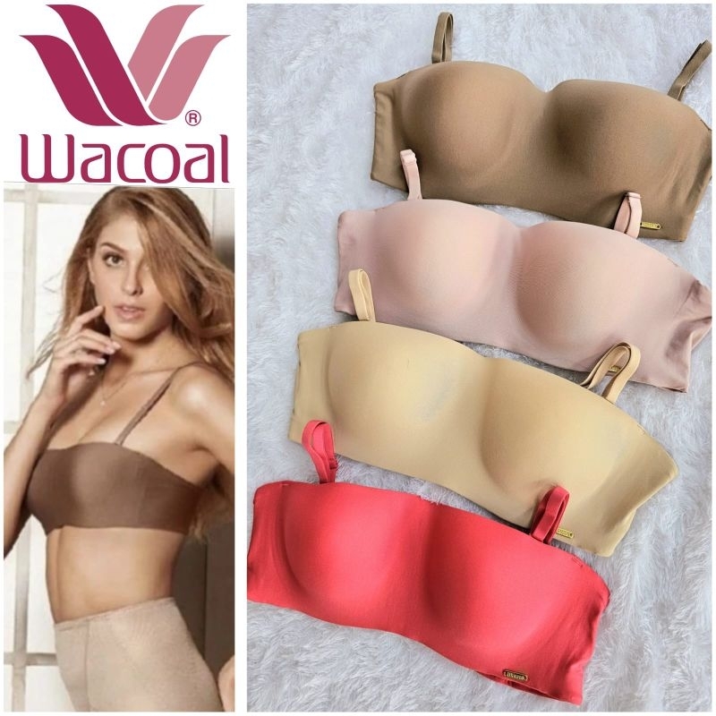 BRA WACOAL KEMBEN PAKAI KAWAT BUSA TIPIS 1/2 CUP IB 5618 R1 LOGO HALF CUP BH IB5618R1 K144/124
