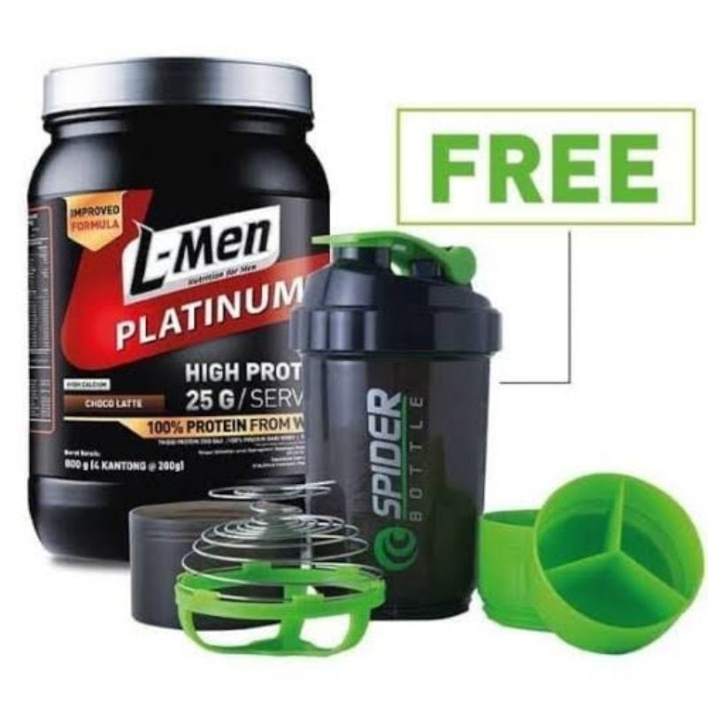 L-Men Platinum Whey Protein 800gr +FREE Shaker
