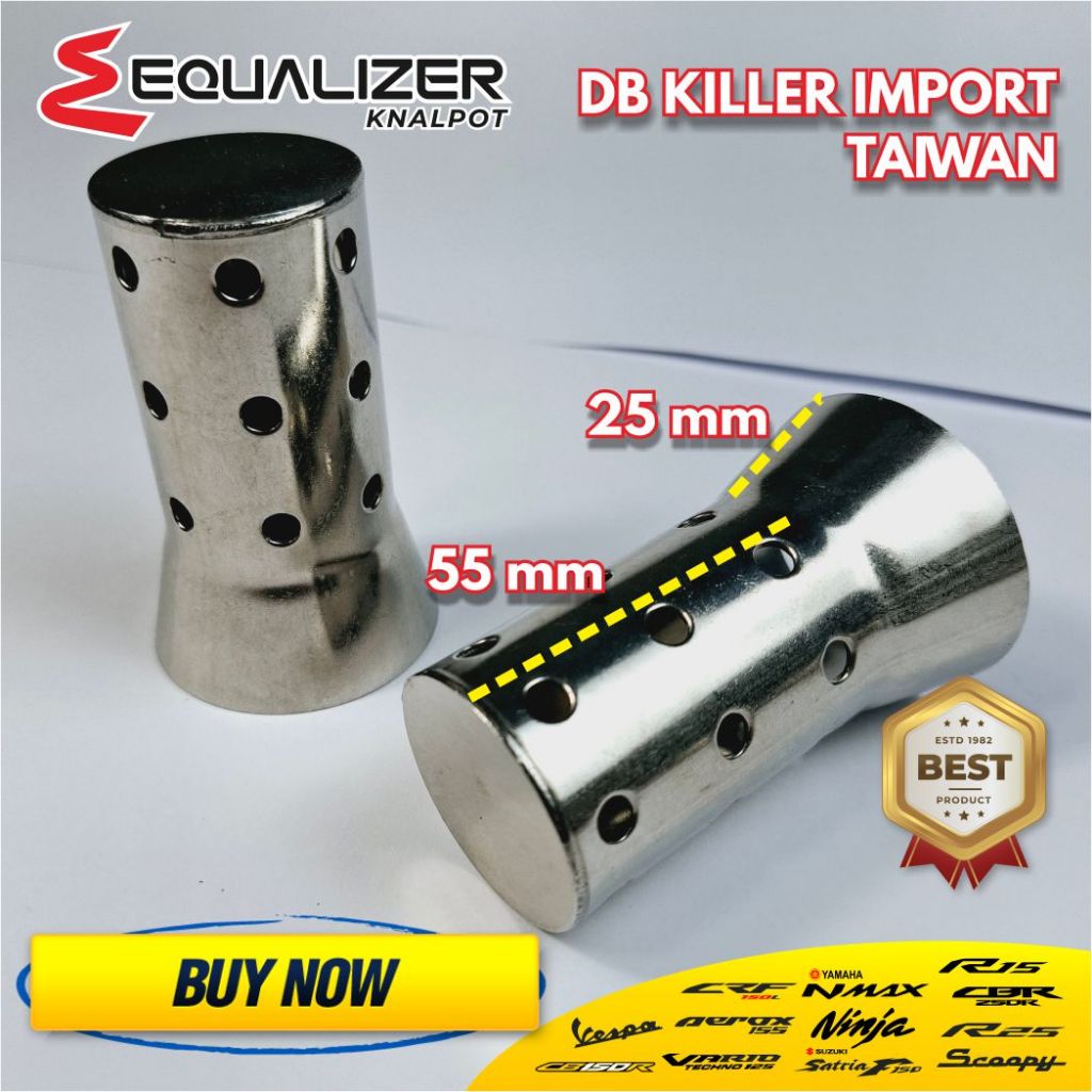 DB Killer 50 mm Peredam knalpot motor racing inlet 50 import Taiwan sc project akrapovic austin raci