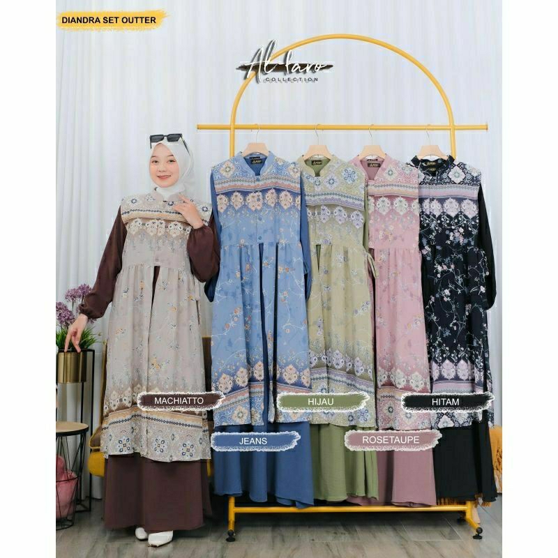 GAMIS DIANDARA BY AL-FARO COLLECTION/GAMIS SET OUTER/GAMIS CRINCLE PREMIUM