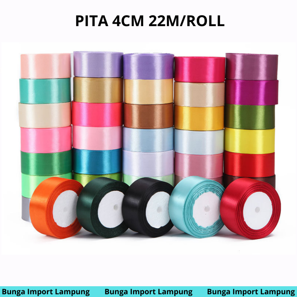 

Pita Satin 4CM ribbon 22 meters/roll