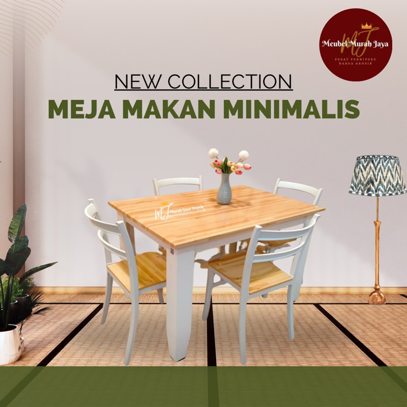 SET MEJA MAKAN MINIMALIS MODERN