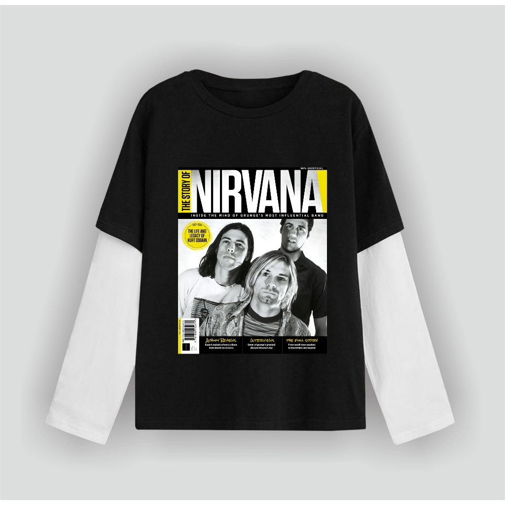 LONG SLEEVE NIRVANA GRUNGE CATUN COMBED24S BANDUG DISTRO