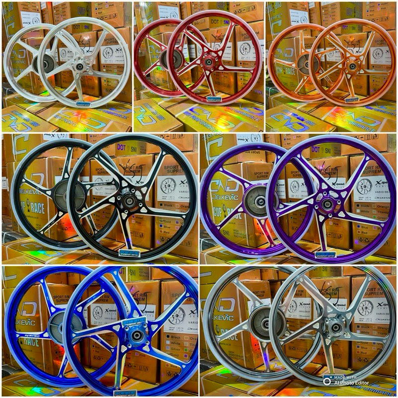 VELG DELKEVIC YAMAHA F1ZR TROMOL KECIL 140/160 RING 17