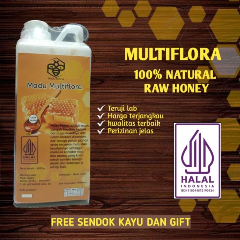 

Madu Resha Multiflora murni 100% tanpa campuran untuk kesehatan