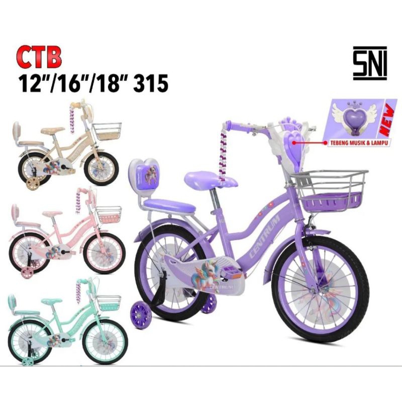 Sepeda anak roda 4 CENTRUM 315 12inch 16inch 18inch