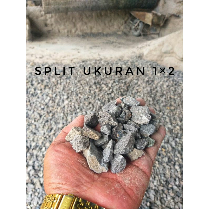 batu koral split, batu cor, batu taman ukuran 1×2, melayani pembelian per 1kg