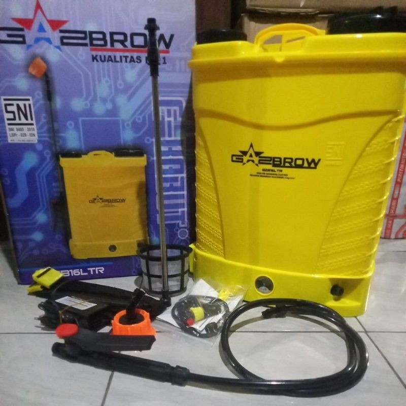 (DOUBLE CHARGER)PROFESSIONAL ENGINE SPRAYER | E-KABUT GAZBROW BZB16LTR MESIN SEMPROT ELEKTRIK CAS