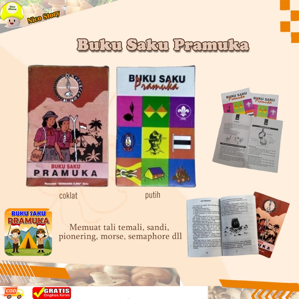 

(NCS) Buku Saku Pramuka Lengkap Anak Sekolah SKU Untuk Siaga Penggalang dan Penegak SKK SD SMP SMA BSP Sampul Putih Coklat Biru Isi Sesuai kwarnas