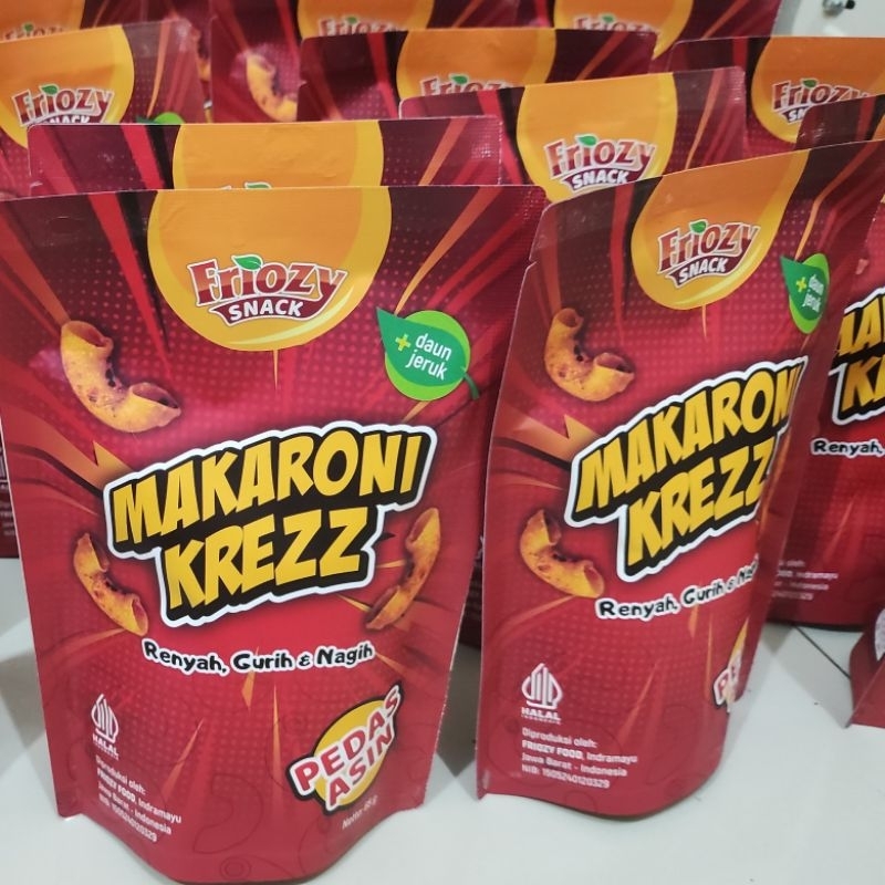 

Makaroni Pedas Asin Daun Jeruk, Renyah Gurih - Makaroni Krezz