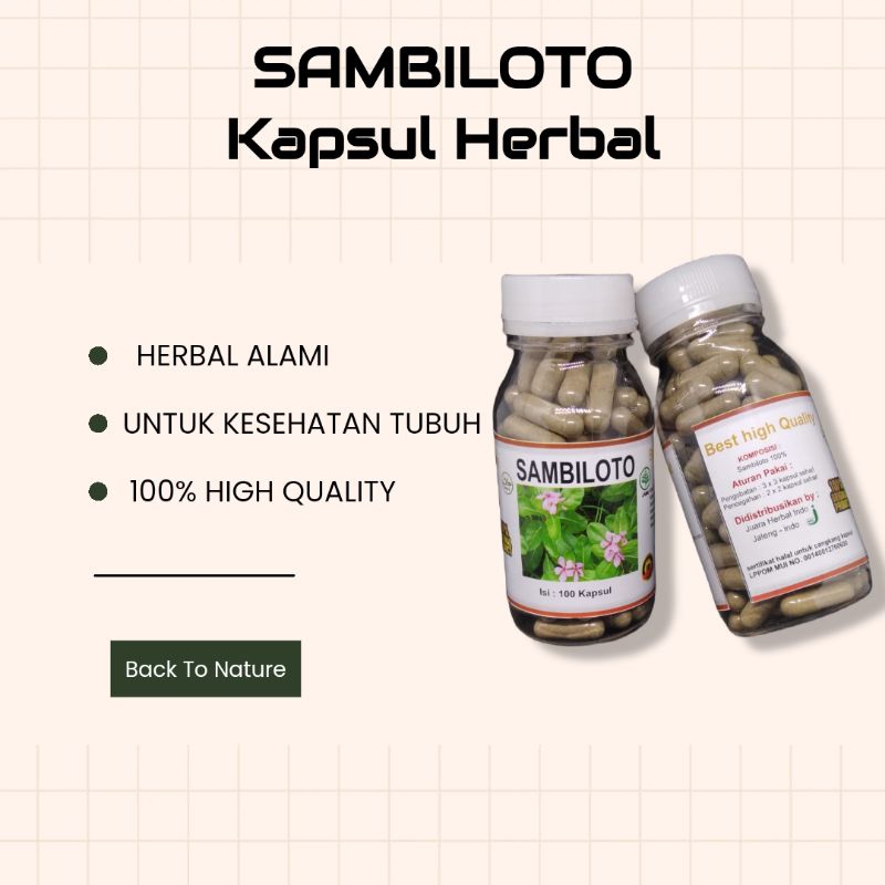 

Kapsul Sambiloto Herbal Mengobati Diabetes dan Nyeri Sendi isi 100 Kapsul