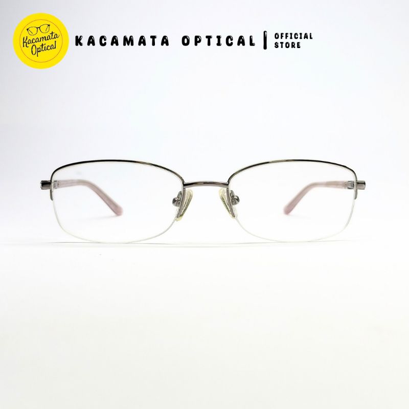 KACAMATA OPTICAL - Frame KMOTK150 Hall Frame Silver Pink Besi Plastik