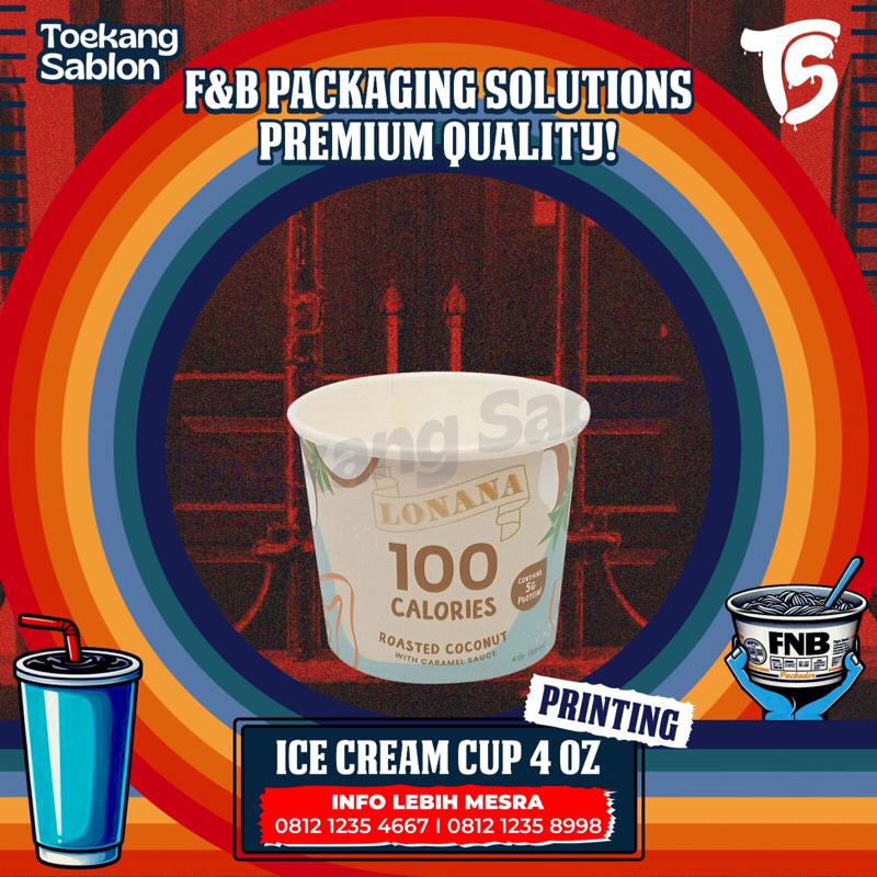 Sablon Ice Cream Cup 4oz