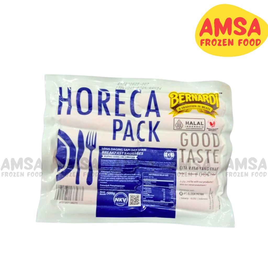 

Bernardi Horeca Pack Beef Breakfast Sausage 500 gr CL / Sosis Sapi Ukuran Kecil Perlu Dikupas