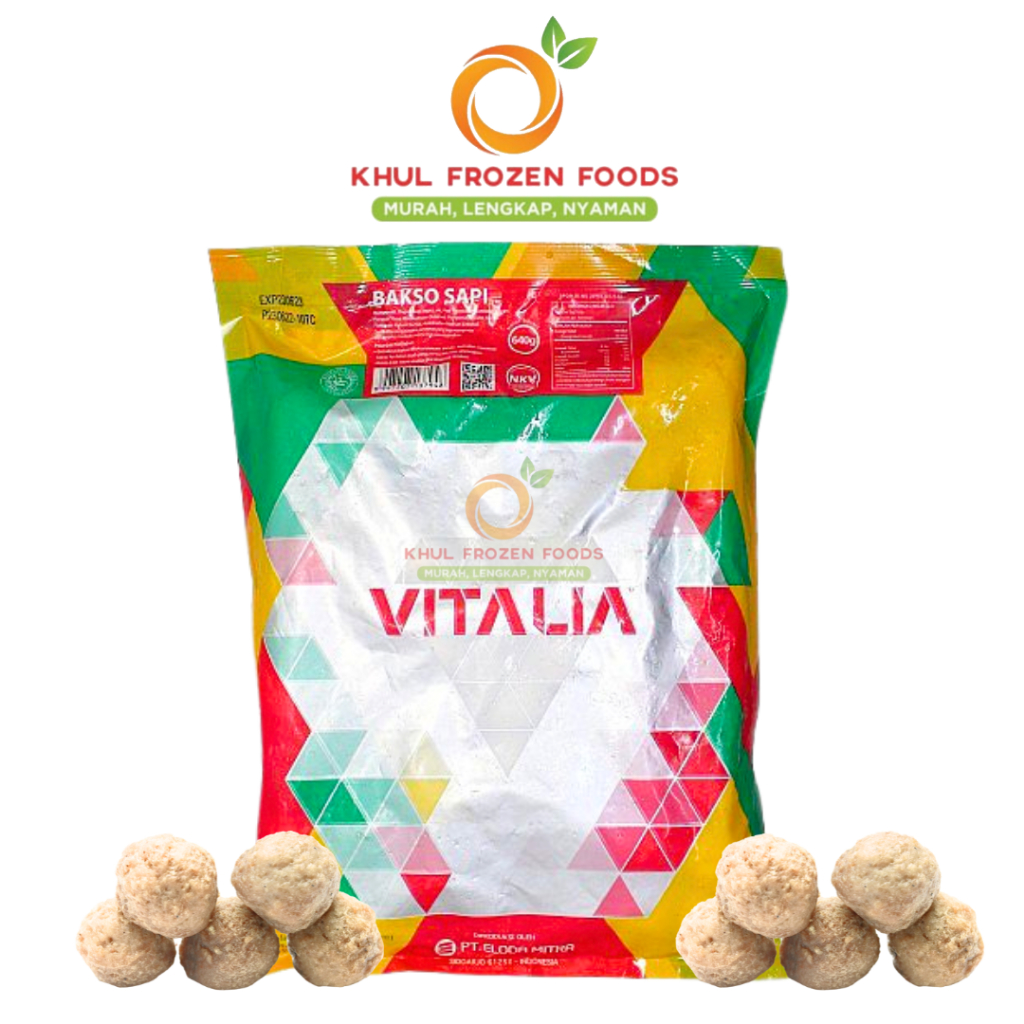 

Vitalia Bakso Sapi 640gr/ Bakso Sapi/ Bakso Frozen/ Pentolan sapi/ Bakso beku