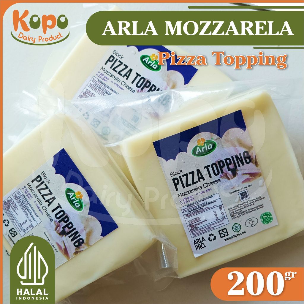 

Keju Mozzarella - Arla Pizza Topping - Arla Mozzarella Chesse 200gr