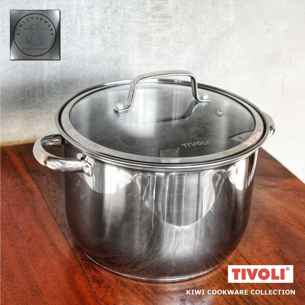 Tivoli Stock Pot Panci 8 Liter 24cm Stainless Steel Premium Ekspor LovelynaStore KiwiCookware