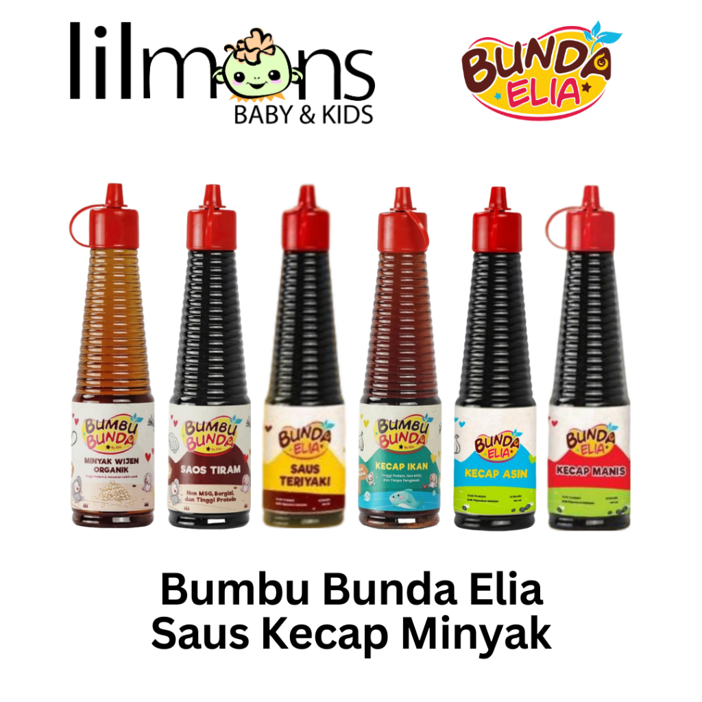 

Bumbu Bunda Elia Saus Teriyaki Tiram | Kecap Manis Asin Ikan | Minyak Wijen | LILMONS