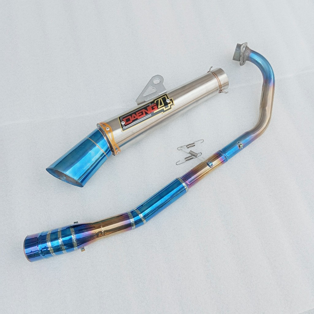 Canister exhaust daeng sai4 open spec +big elbow for Bajaj CT 125 skygo 125 tmx 125 155 150 rusi tc 