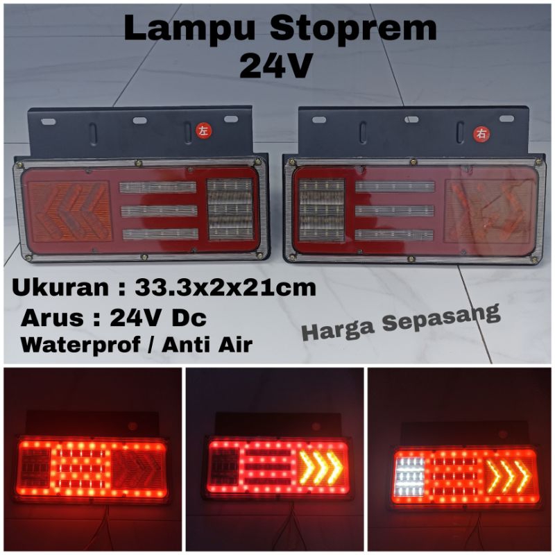 Lampu Stoprem Stop rem Belakang Mobil Truk 24 Volt