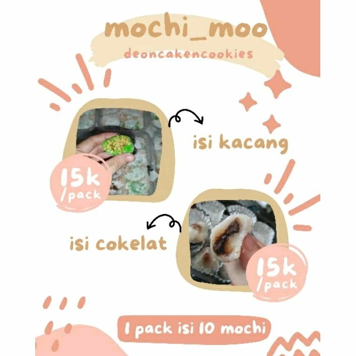 

mochi isi kacang dan cokelat by deoncakencokies