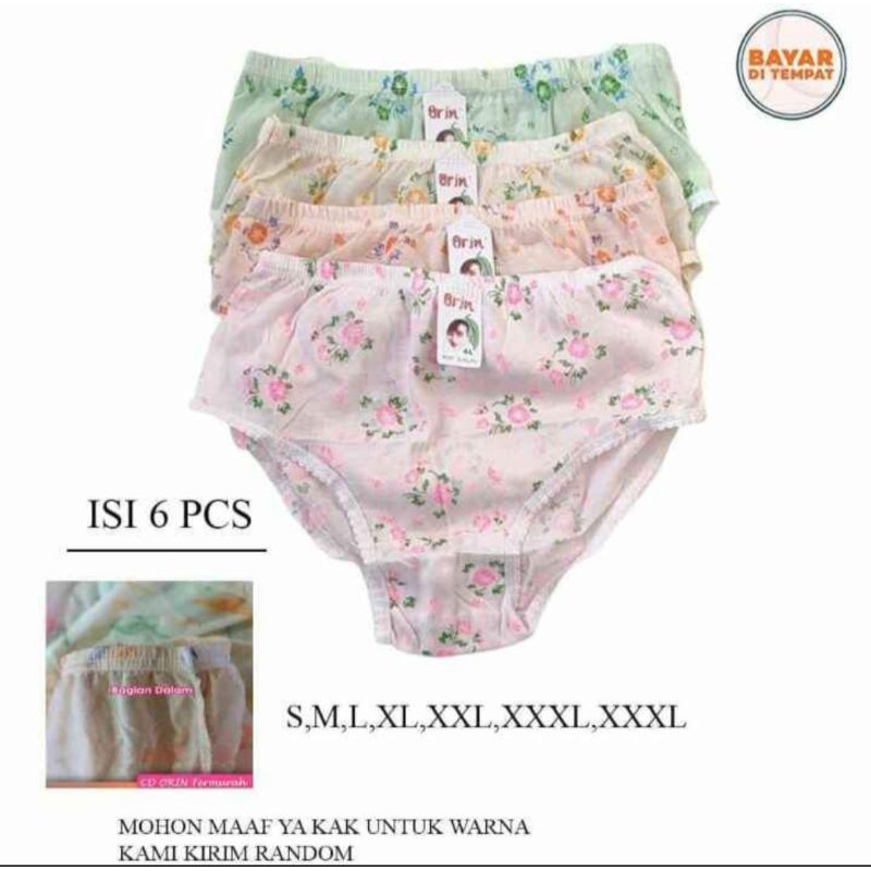 Celana Dalam Wanita untuk Anak Hingga Dewasa Merk ORIN atau GG atau CACA Bundling 6 PCS & 12 PCS / C