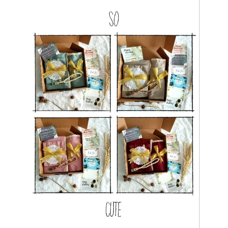 HAMPERS HADIAH GIFT BOX PREMIUM MUKENA WANITA KATUN DEWASA MUSLIMAH ALAT SHOLAT PEREMPUAN KADO WEDDI
