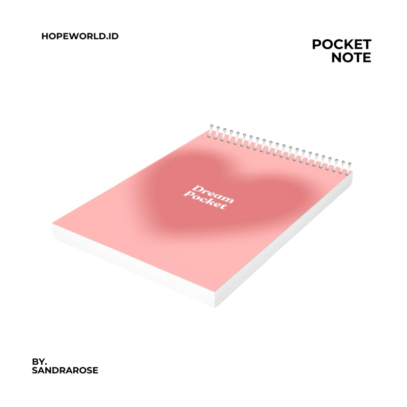

Pocket Note - Dream Pocket by Sandrarose Buku catatan buku note kertas kosong plain note catatan