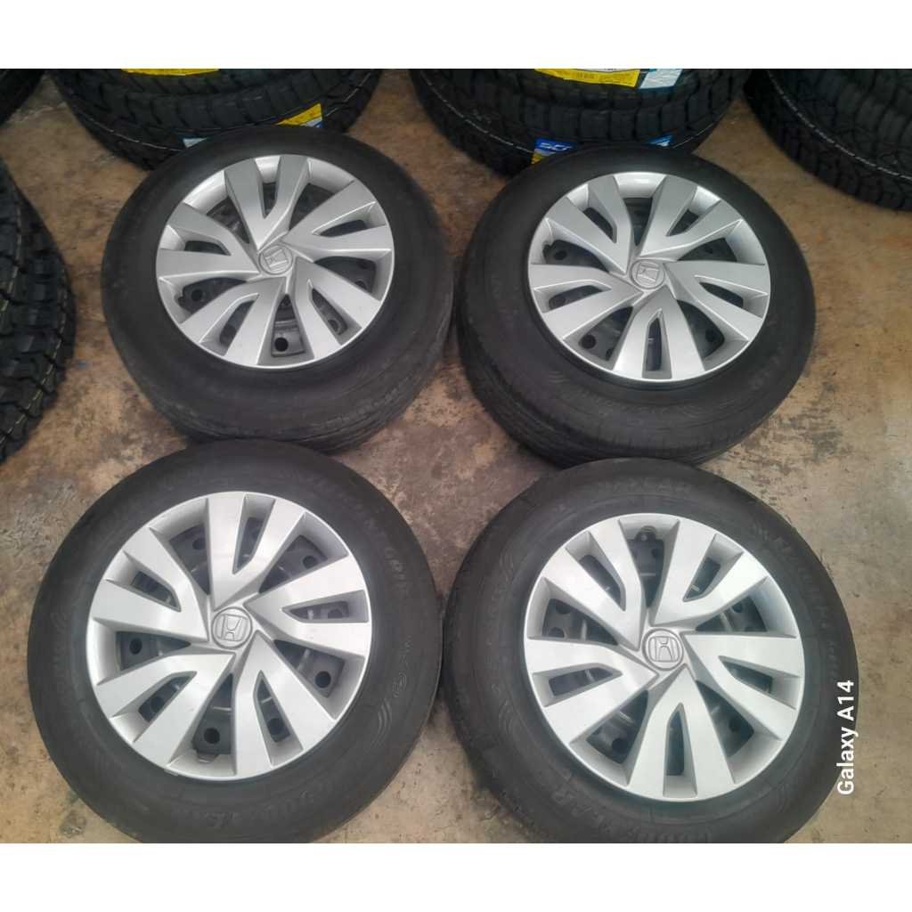 VELG MOBIL BEKAS STD KALENG BRV R16X7 5X114ET55 SLV + BAN GY 215 60 R16 PNP KE  MOBIL CRV INNOVA TER