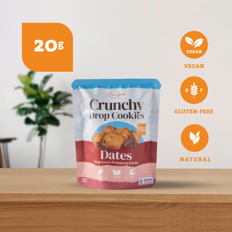 

Casa Grata Dates Cookies Crunchy Drop Cookies - Healthy Snack