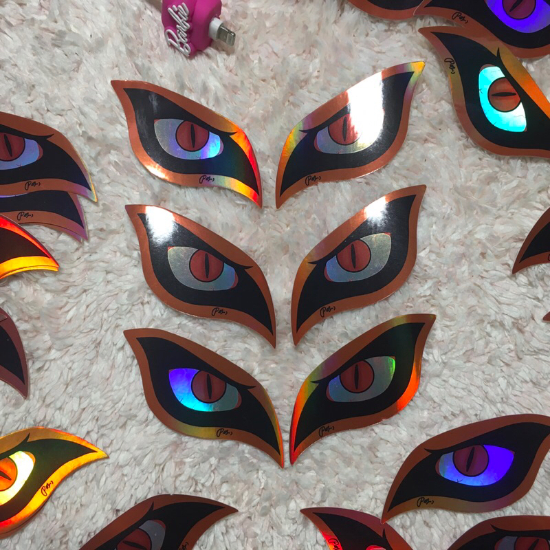 

Stike Anime Naruto mata kurama-Kyuubi aesthetic bahan Hologram
