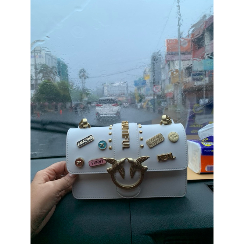 Preloved Tas Bahu Pingko Warna Putih