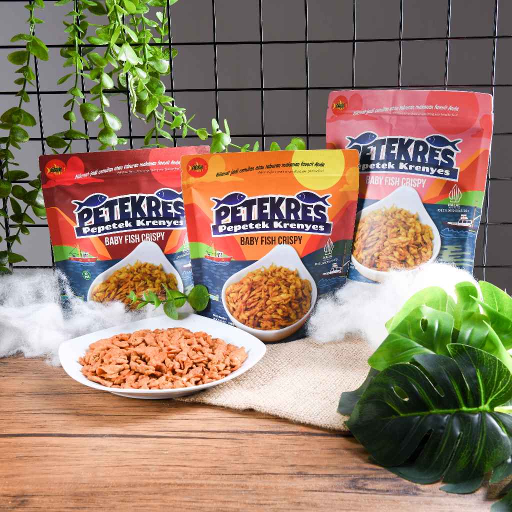 

Petekres Baby Fish Ikan Pepetek Snack Ikan Olahan Ikan Tinggi Protein 100Gr No MSG