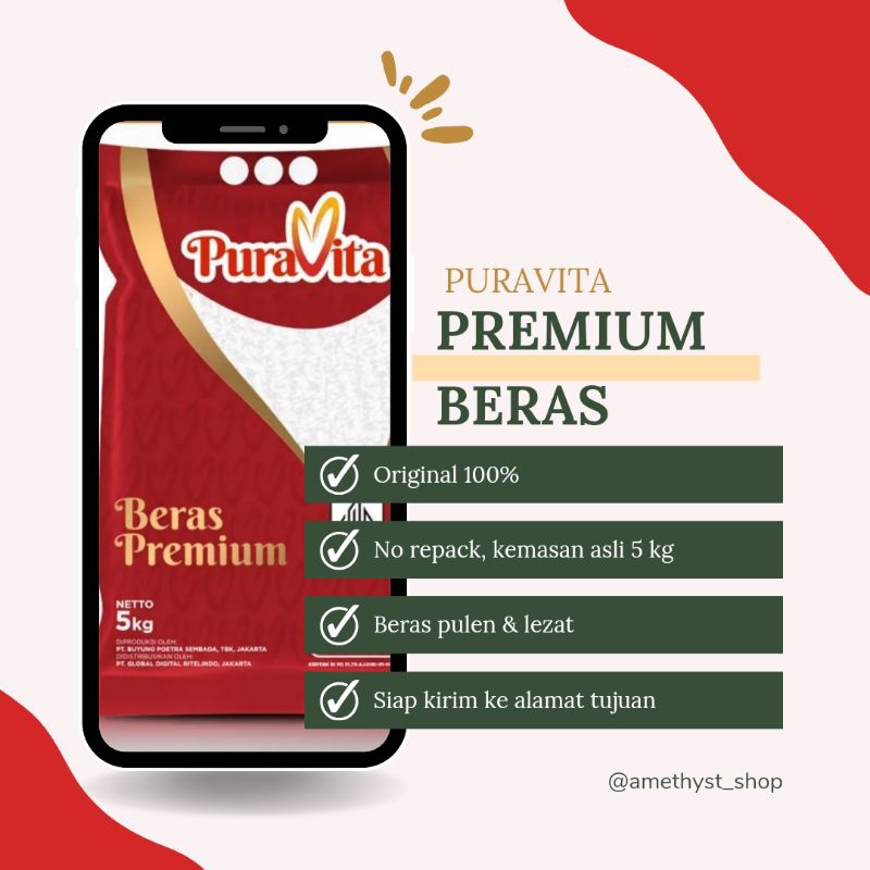 

[PURAVITA] Beras Premium 5 kg