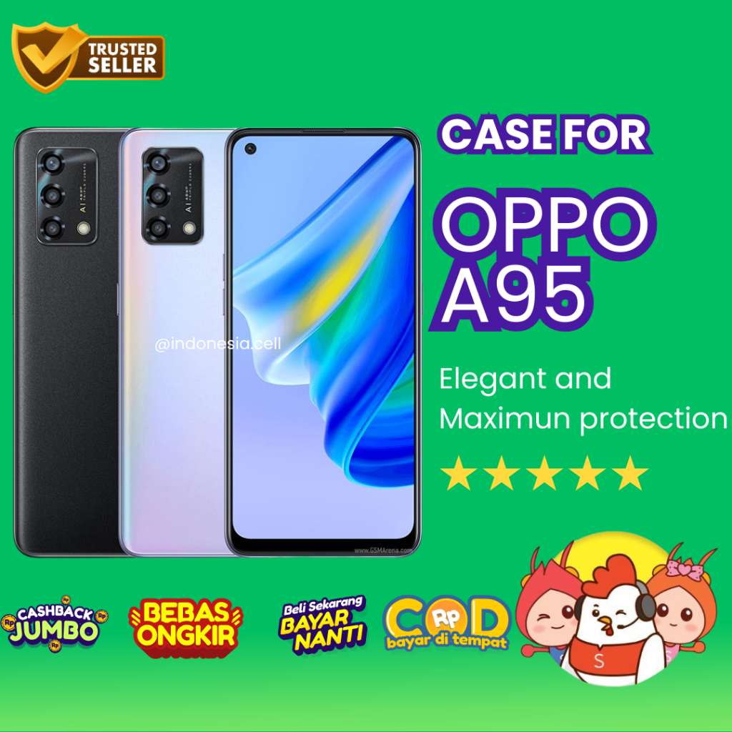 CASE OPPO A95 / KESING OPPO A95 / CASE AIRBAG / CASE BENING CASE HITAM OPPO A95 / ANTICRACK OPPO A95
