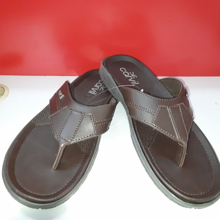 Carvil Sandal Jepit Pria Casual Jacksen-01 M Dk.Brown