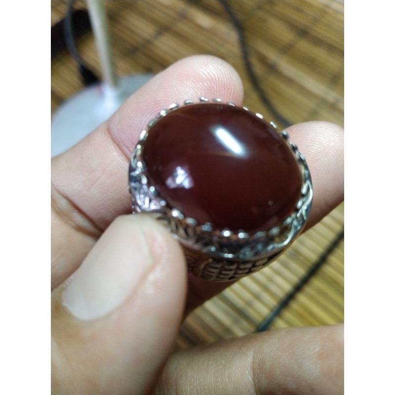 Batu yaman Ahmar Merah natural unik lawas kode 5/108